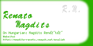 renato magdits business card